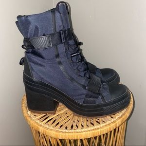 converse high heels boots